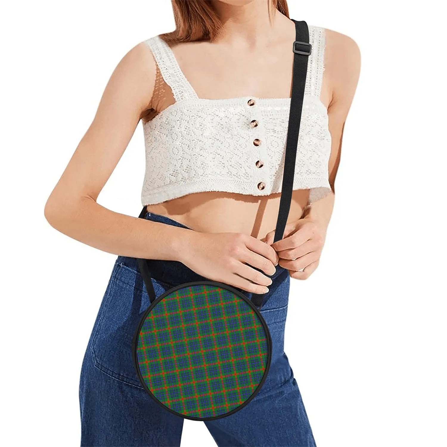 Aiton Tartan Round Satchel Bags