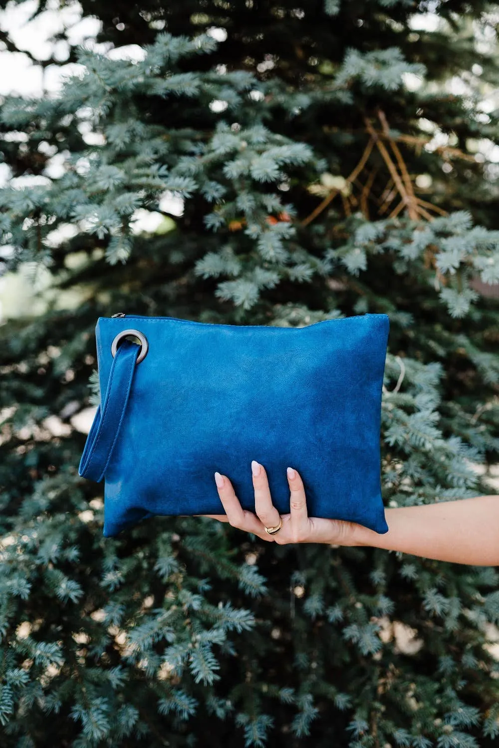 Alexa Oversized Clutch: Rust