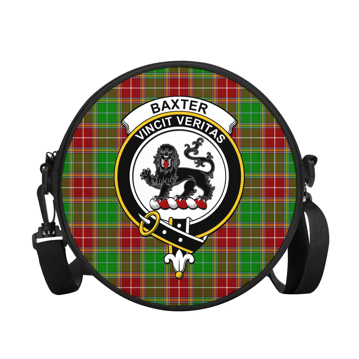 Baxter Modern Tartan Round Satchel Bags with Family Crest