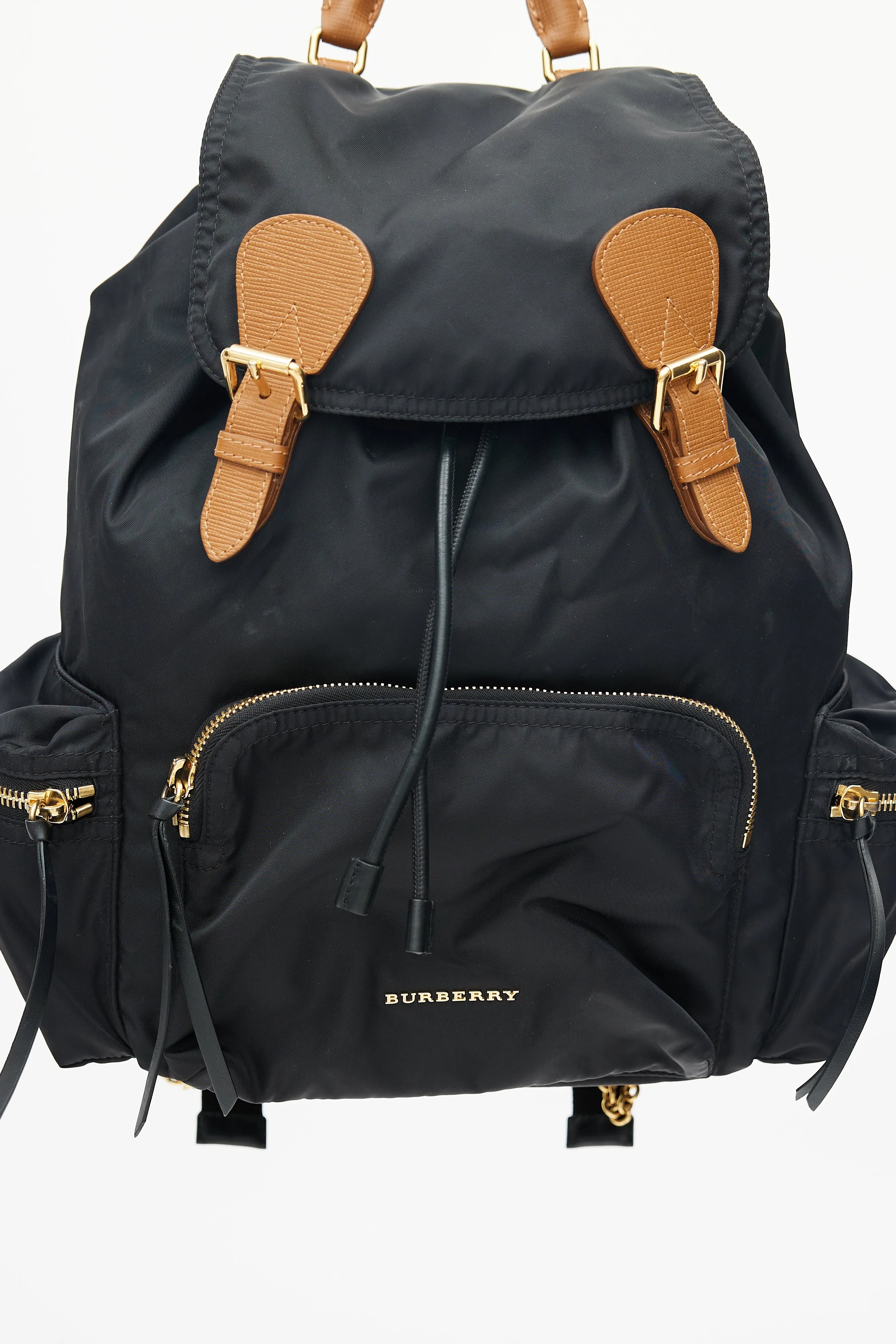 Black Nylon Rucksack Backpack