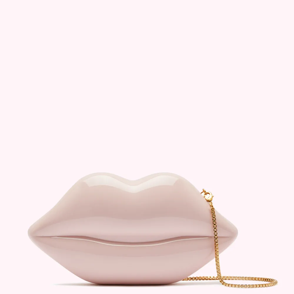 BLUSH MEDIUM LIPS CLUTCH BAG