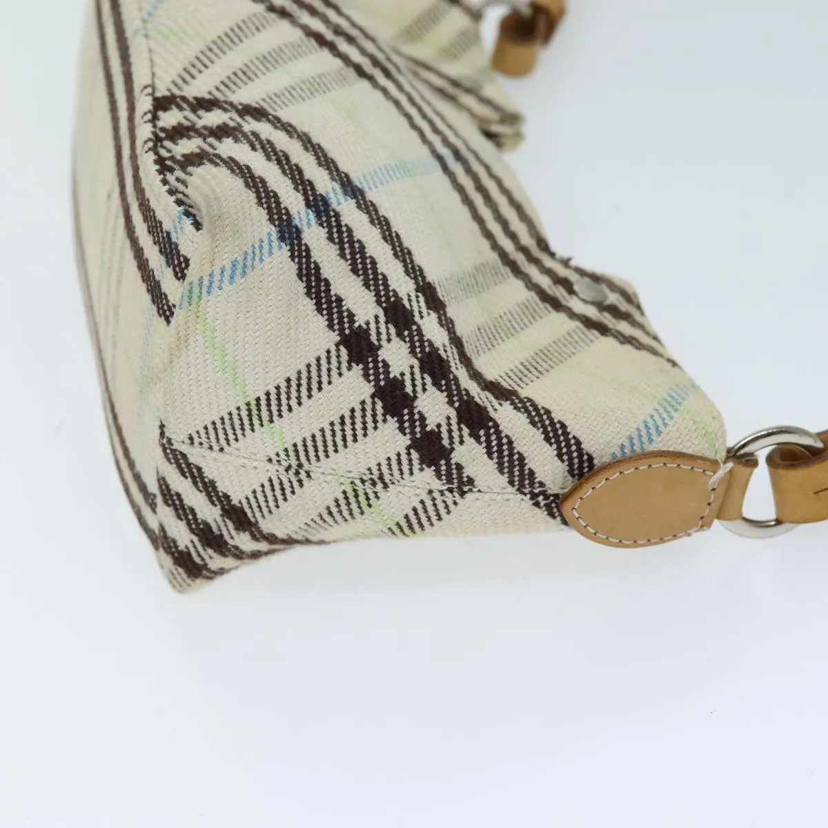 BURBERRY Nova Check Blue Label Shoulder Bag Canvas Beige  75132