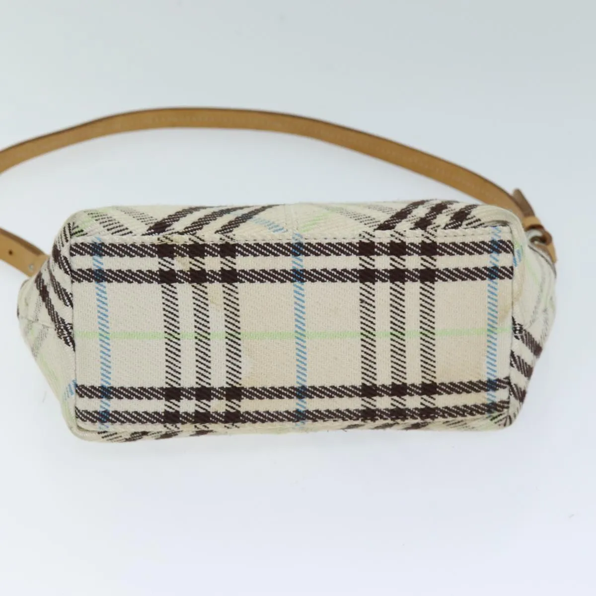 BURBERRY Nova Check Blue Label Shoulder Bag Canvas Beige  75132