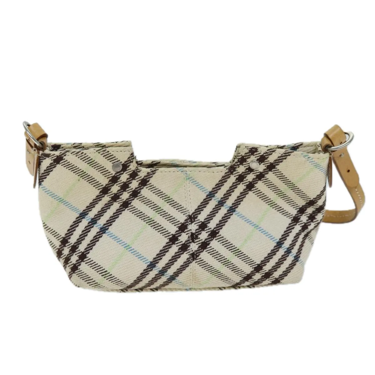 BURBERRY Nova Check Blue Label Shoulder Bag Canvas Beige  75132