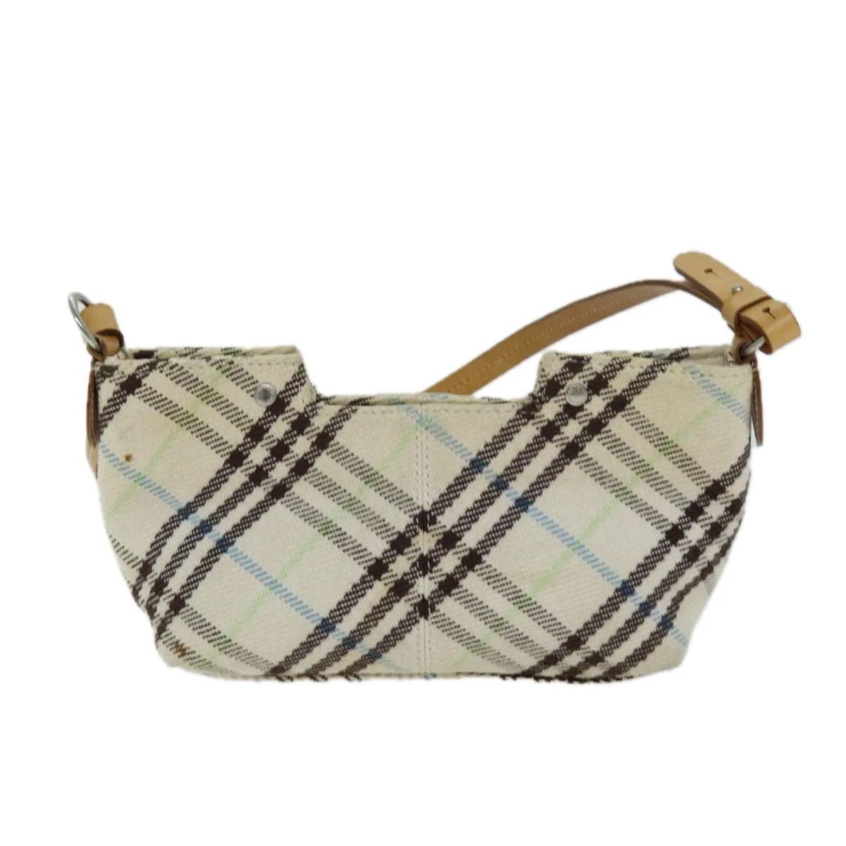 BURBERRY Nova Check Blue Label Shoulder Bag Canvas Beige  75132