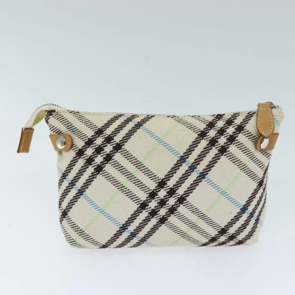 BURBERRY Nova Check Blue Label Shoulder Bag Canvas Beige  75132