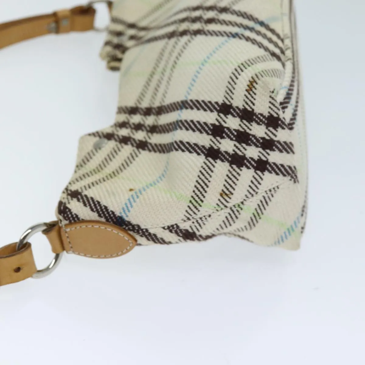 BURBERRY Nova Check Blue Label Shoulder Bag Canvas Beige  75132