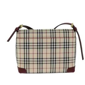 BURBERRY Nova Check Shoulder Bag Canvas Beige  yk13163