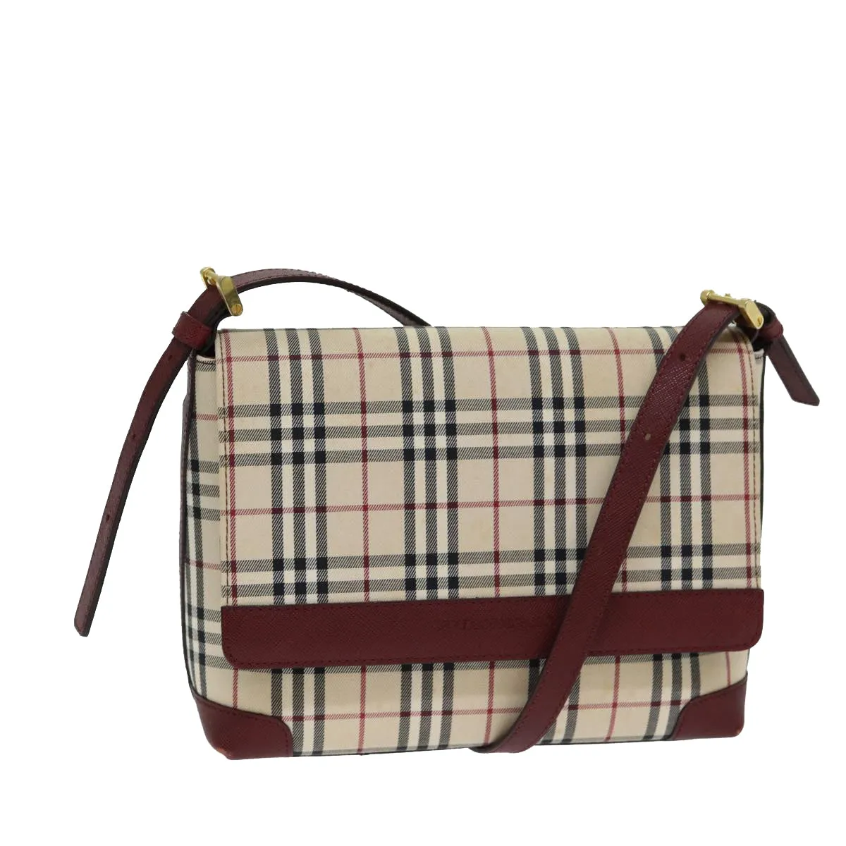 BURBERRY Nova Check Shoulder Bag Canvas Beige  yk13163