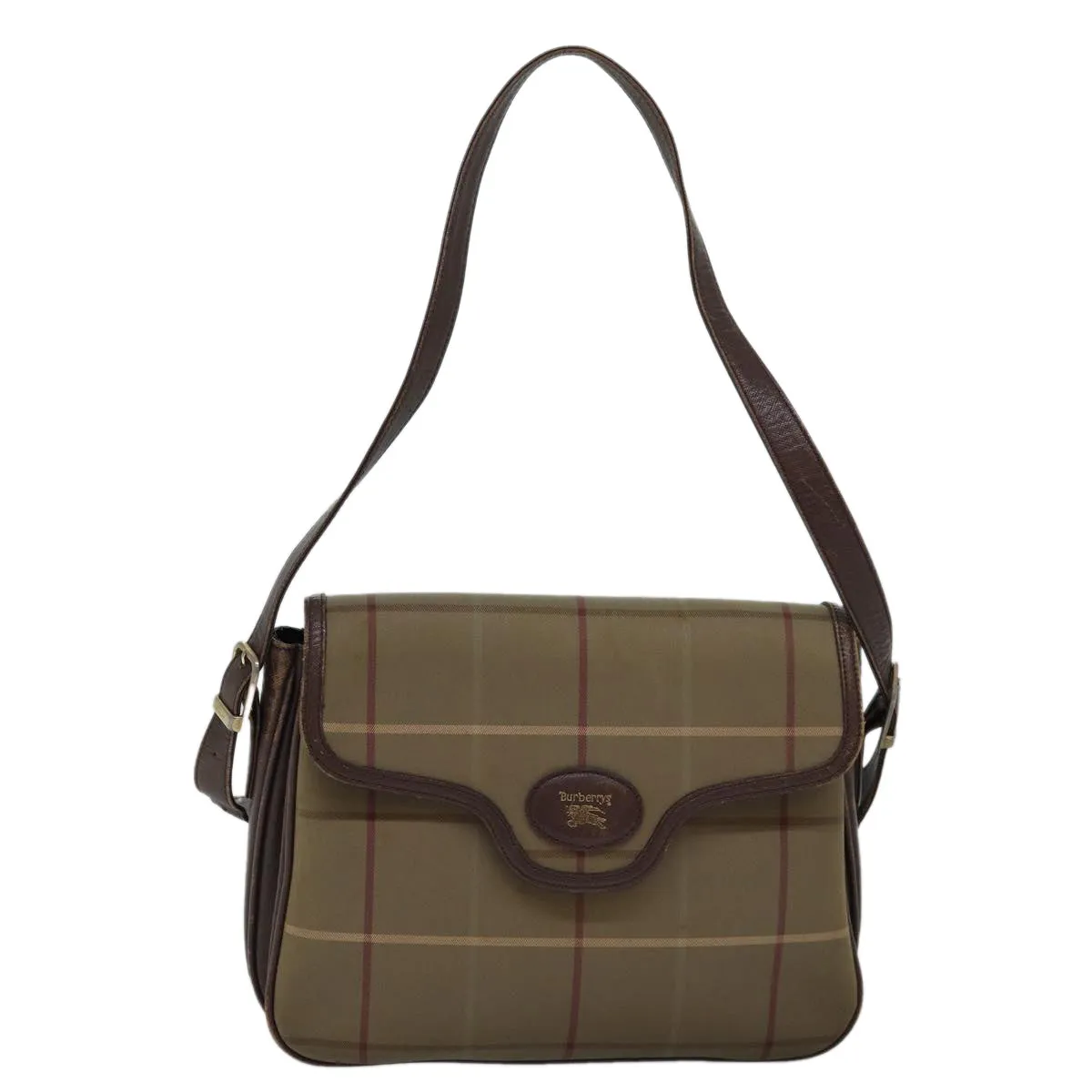 BURBERRYSs Nova Check Shoulder Bag Canvas Beige Brown  ep4359