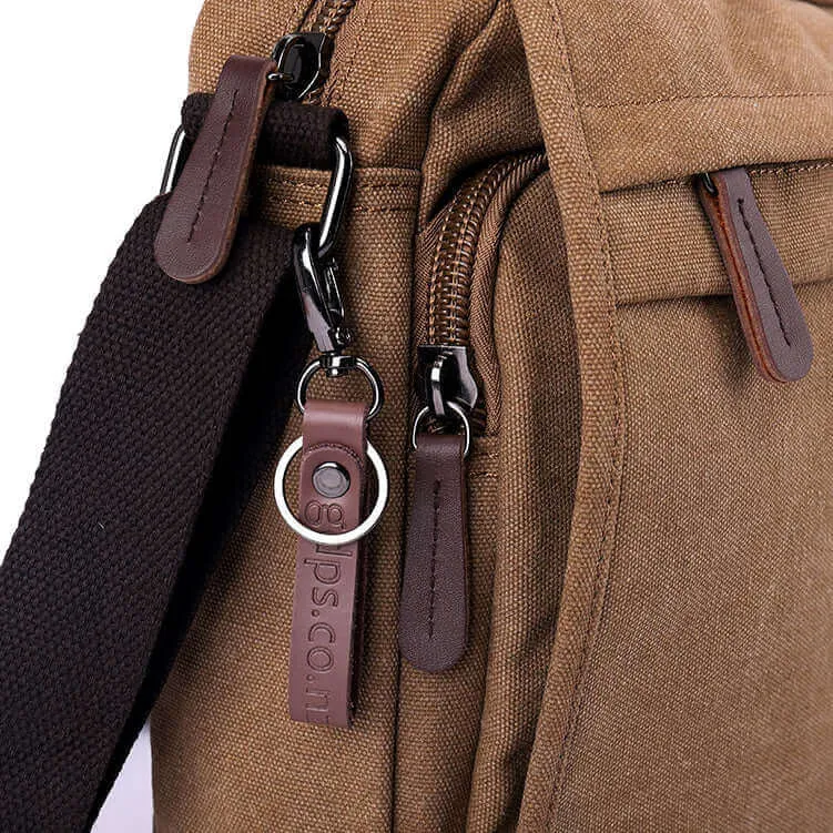 Canvas Messenger Bag | Fits 13.3 Inch Laptop