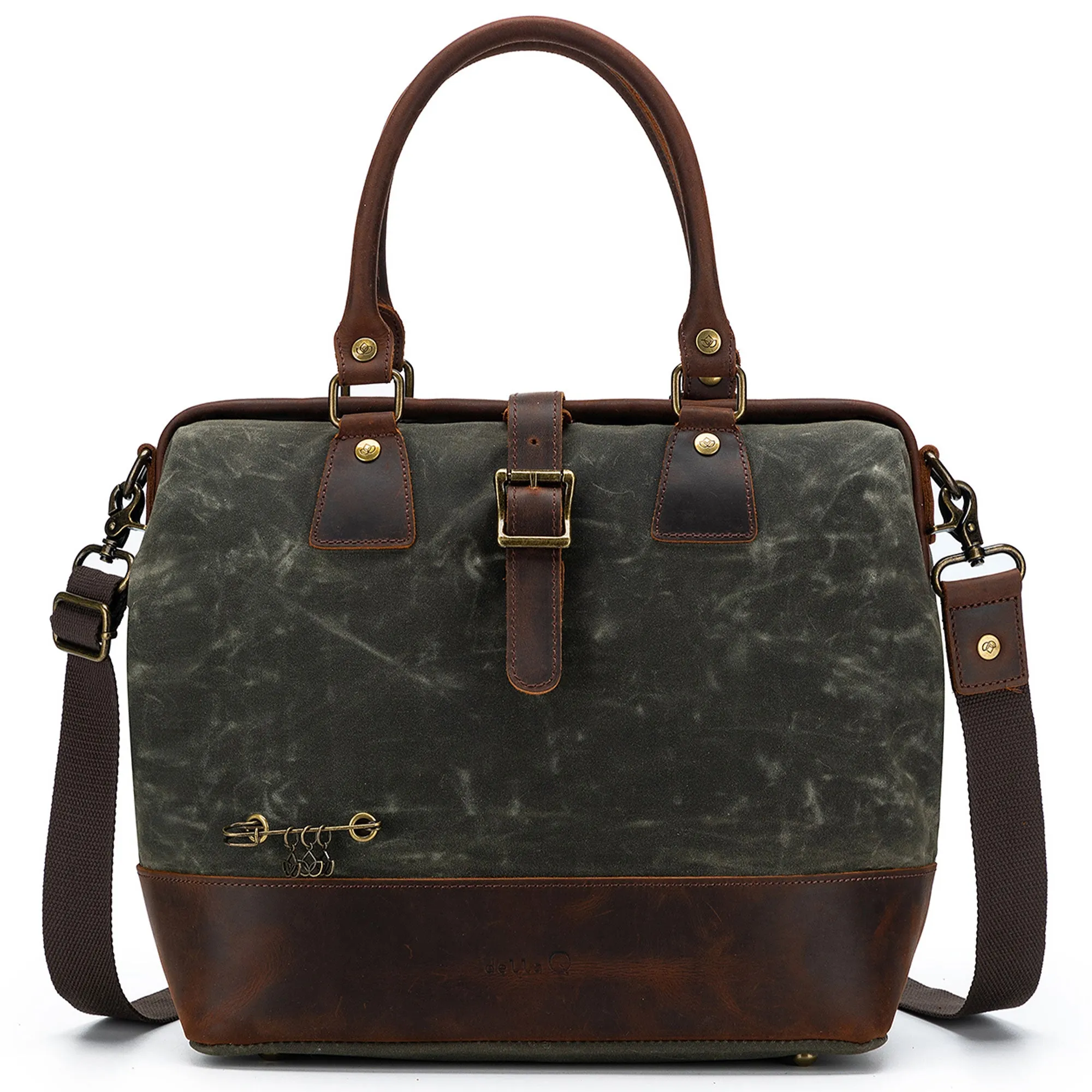 della Q Maker's Canvas Satchel - Olive