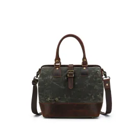 della Q Maker's Canvas Satchel - Olive