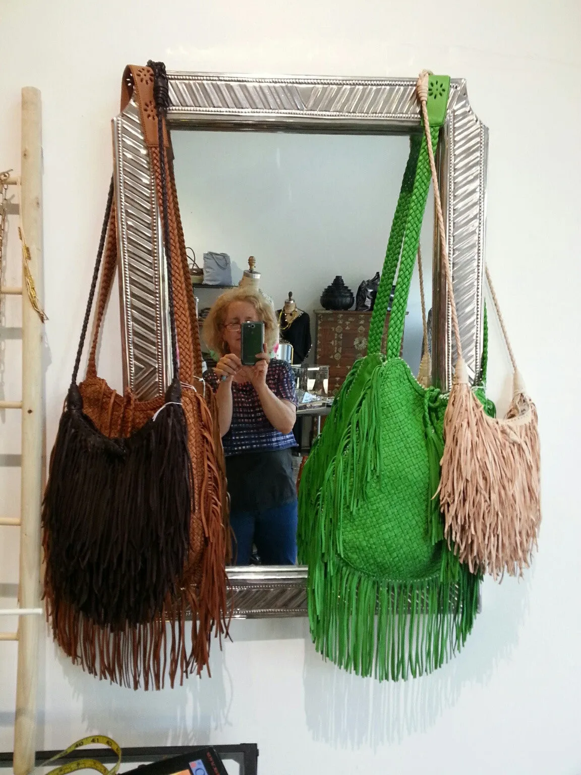 El Fleco Crossbody Fringe Bag Chocolate