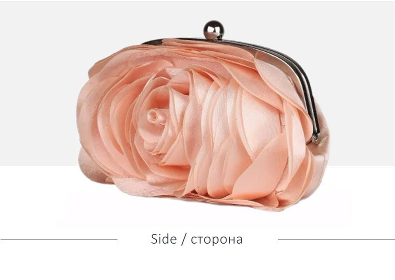 Fashion Flower Design Evening Purse-for Bride or Evening Wear Clutch