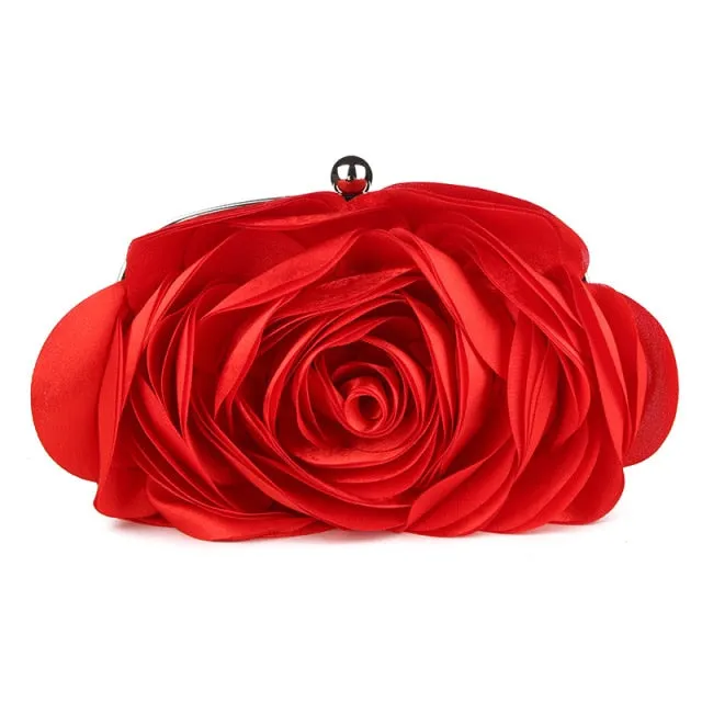 Fashion Flower Design Evening Purse-for Bride or Evening Wear Clutch