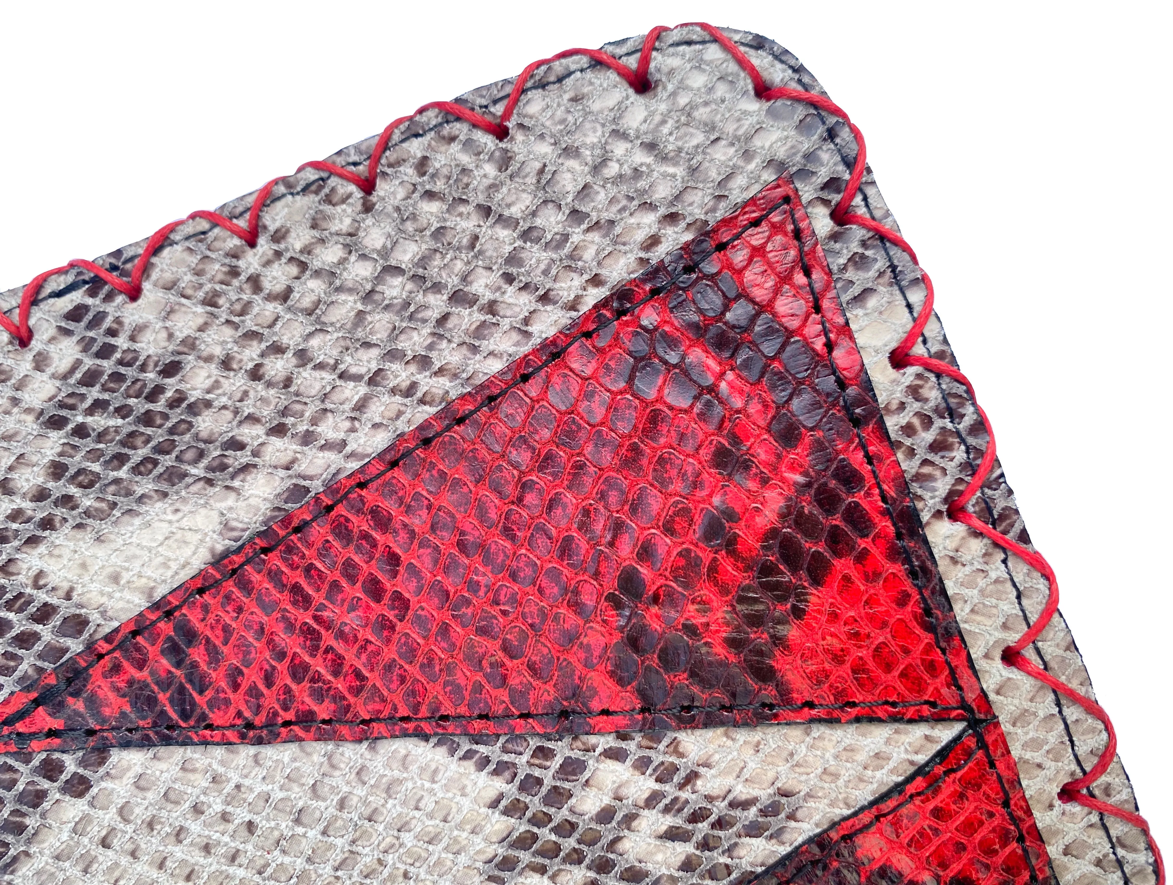 GREY AND RED VIVIAN FLAT POUCH