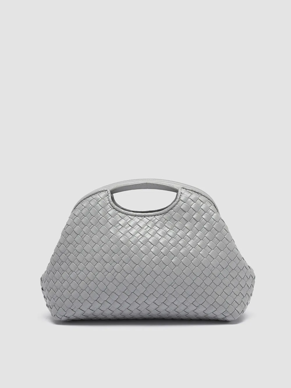 HELEN 12 - Grey Leather Clutch Bag