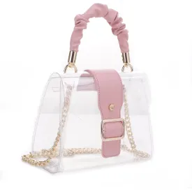 KS25748CL Tammy Clear Mini Satchel With Chain Strap