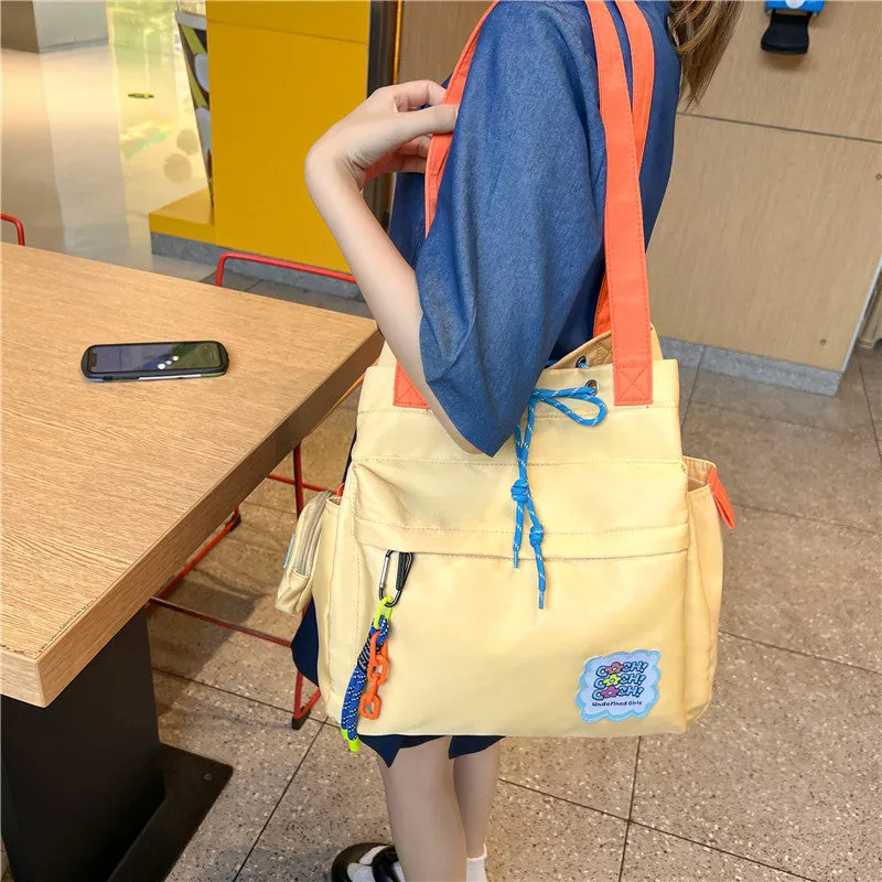 Large capacity shoulder tote bag