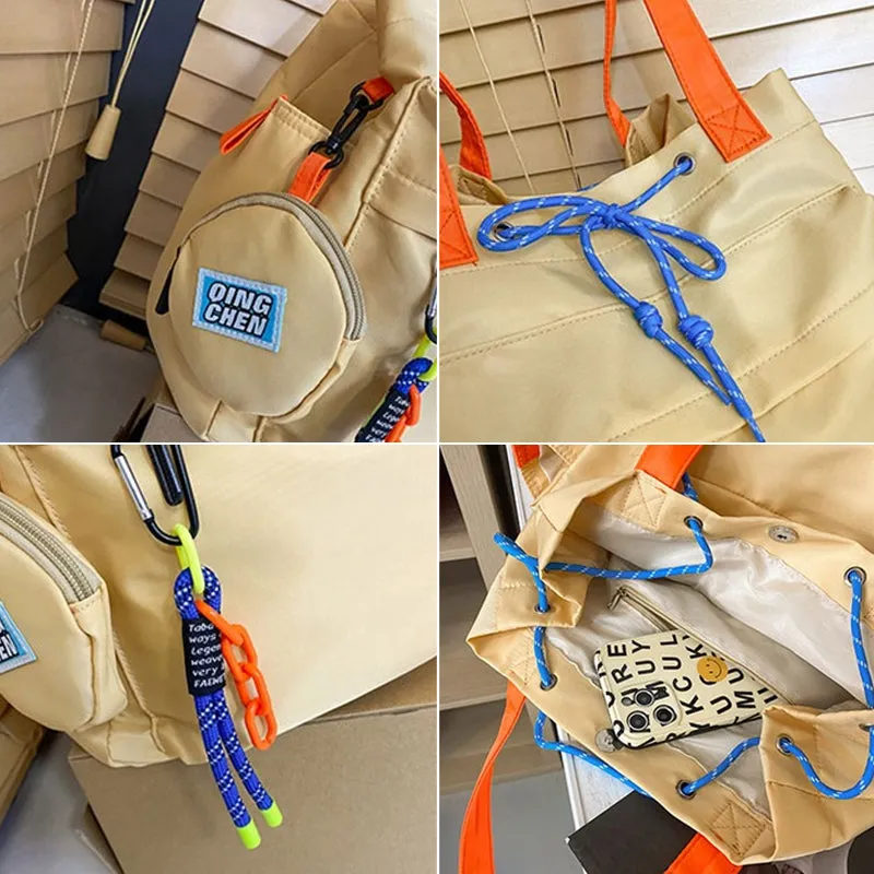 Large capacity shoulder tote bag