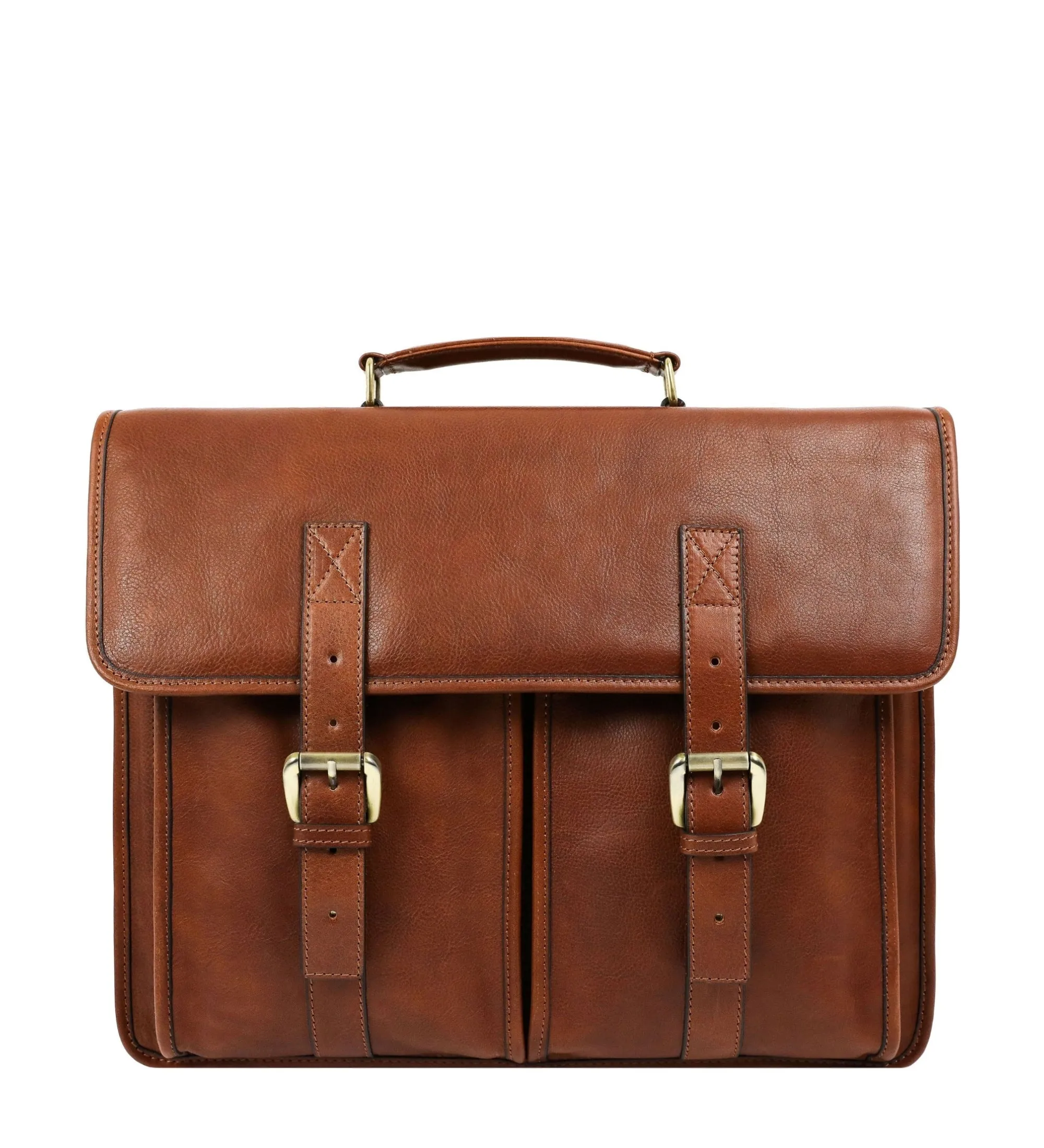 Leather Briefcase Satchel Bag - The Time Machine