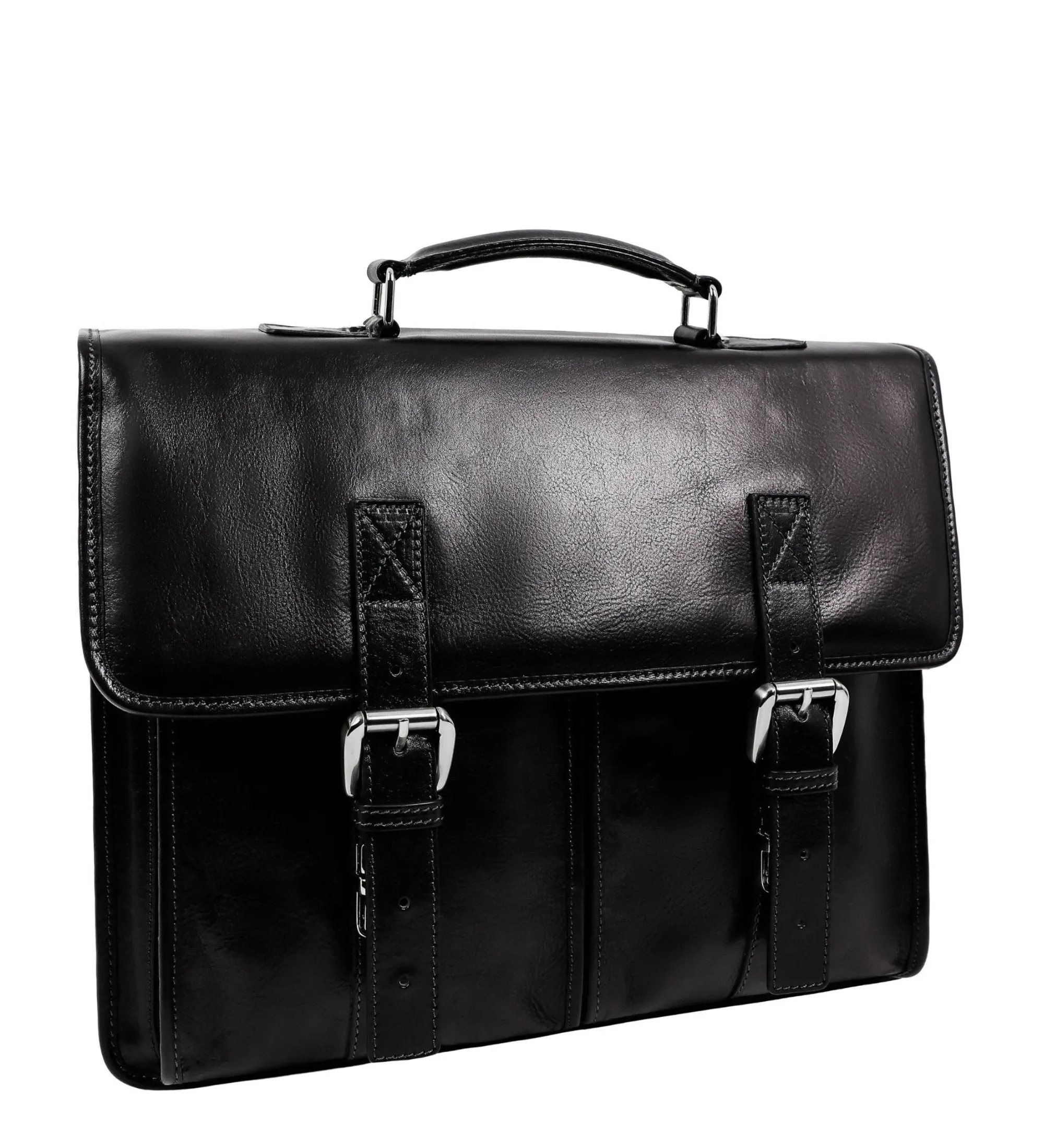 Leather Briefcase Satchel Bag - The Time Machine