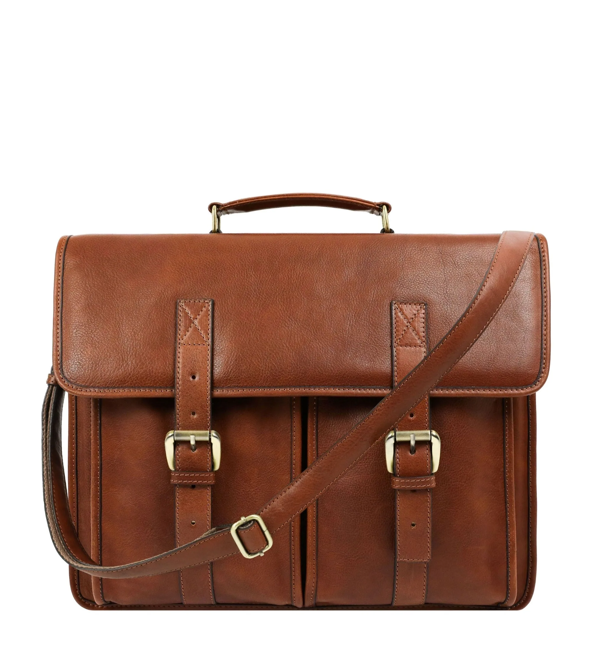 Leather Briefcase Satchel Bag - The Time Machine