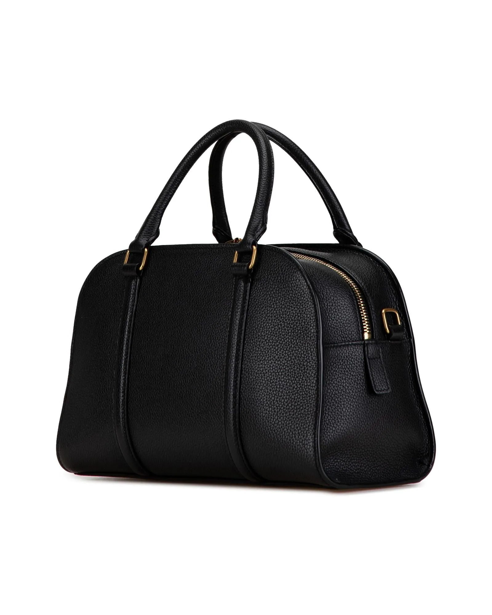 Leather Lock Baby Duffle Bag with Detachable Strap