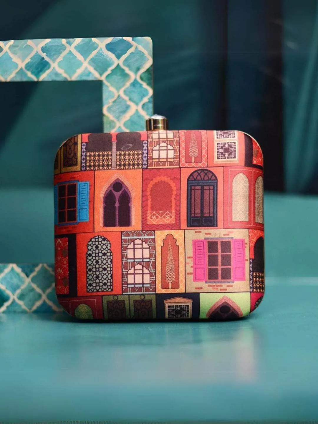 Mughal Door Printed Clutch