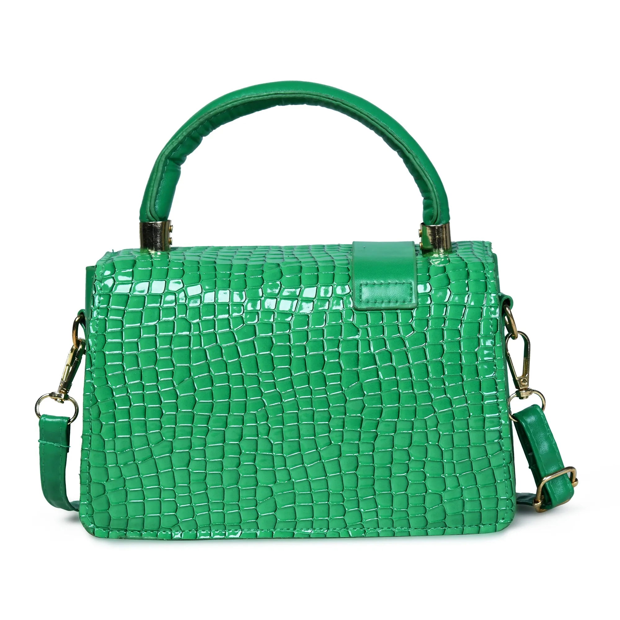 Pelle Luxure Women's PU Small Sling Bag – Available in Blue, White, Green, and Black