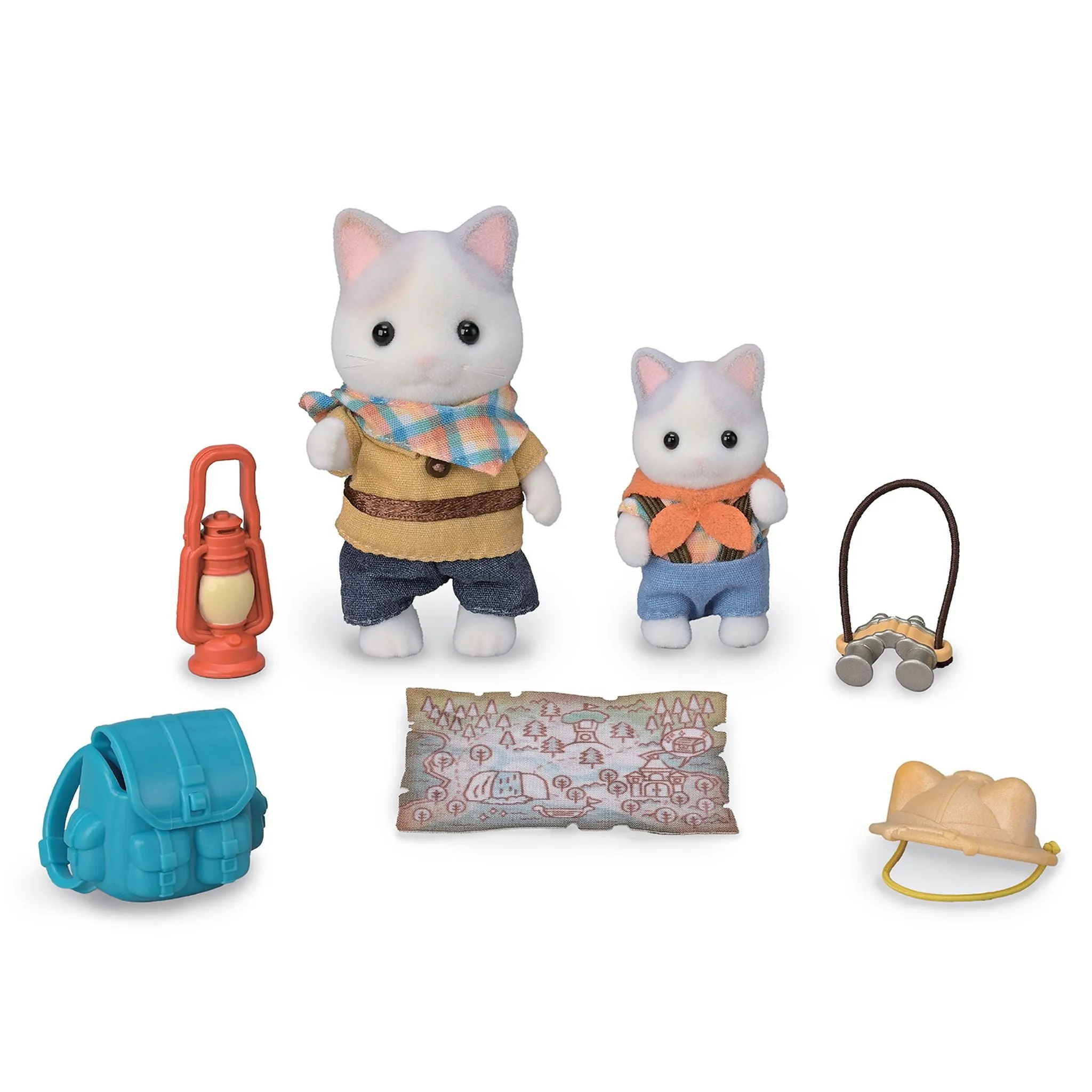 Sylvanian Families Exciting Exploration Set Latte Cat Brother & Baby