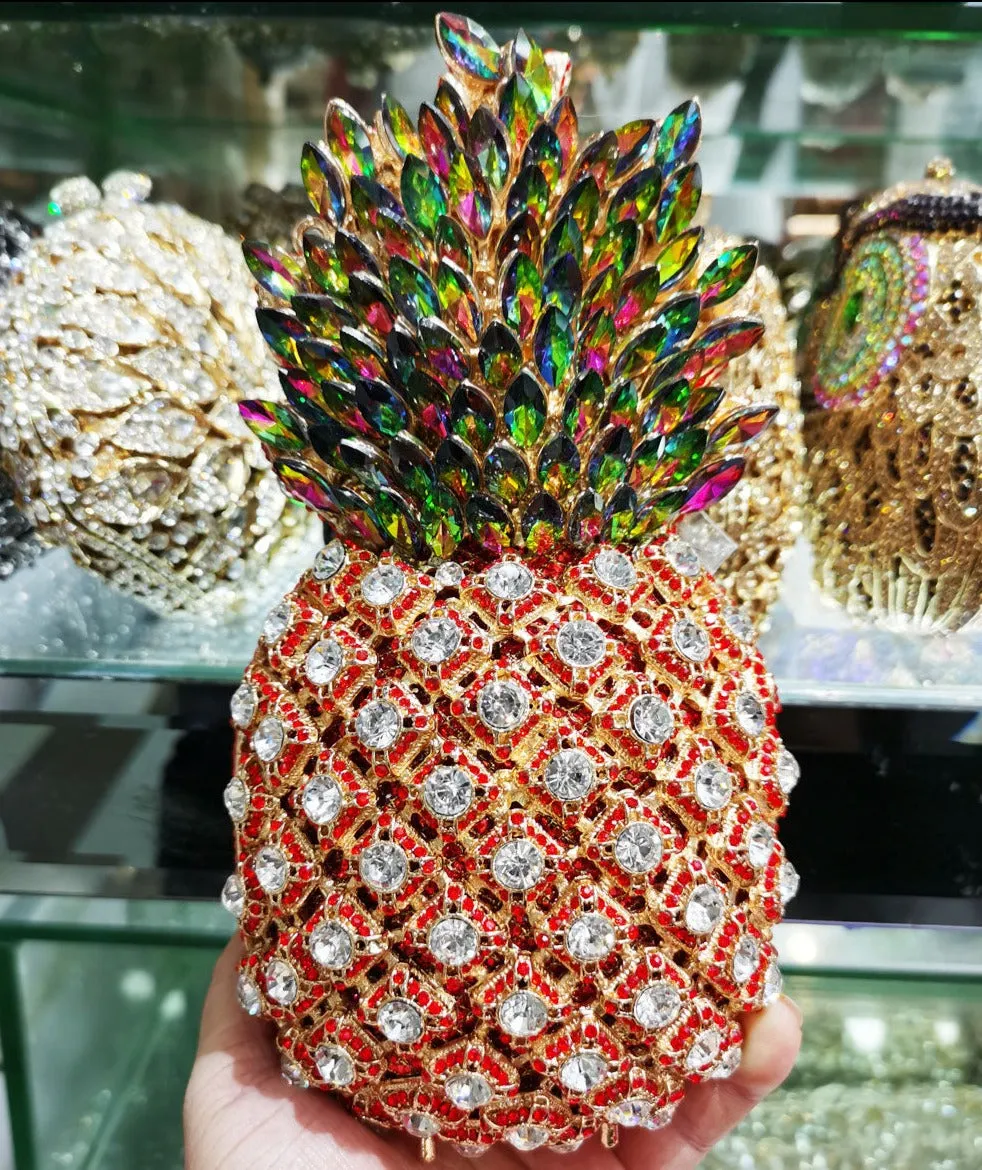 TEEK - Bejeweled Ripe Pineapple Evening Clutch Bags