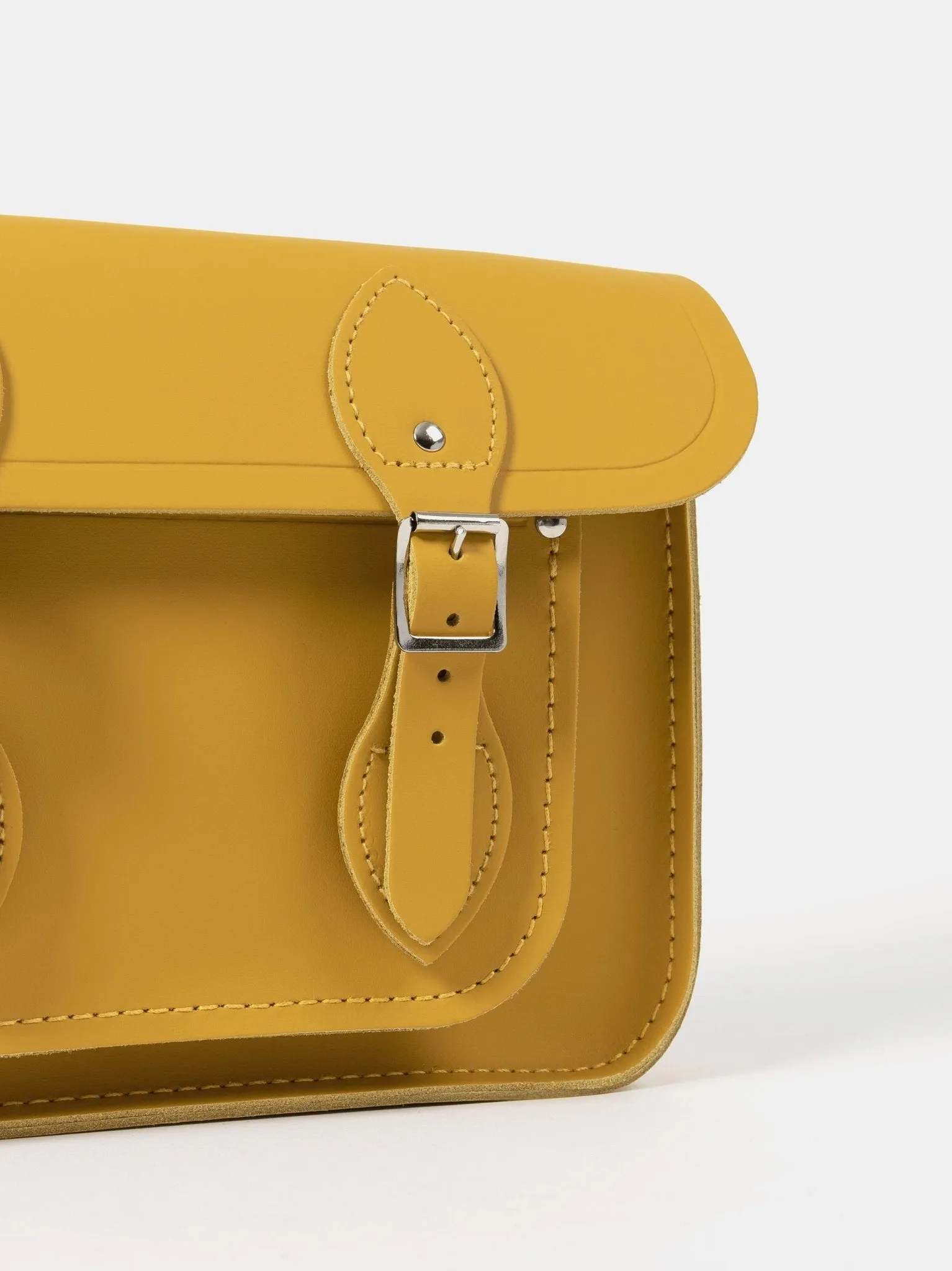 The 11 Inch Satchel - Mustard Matte