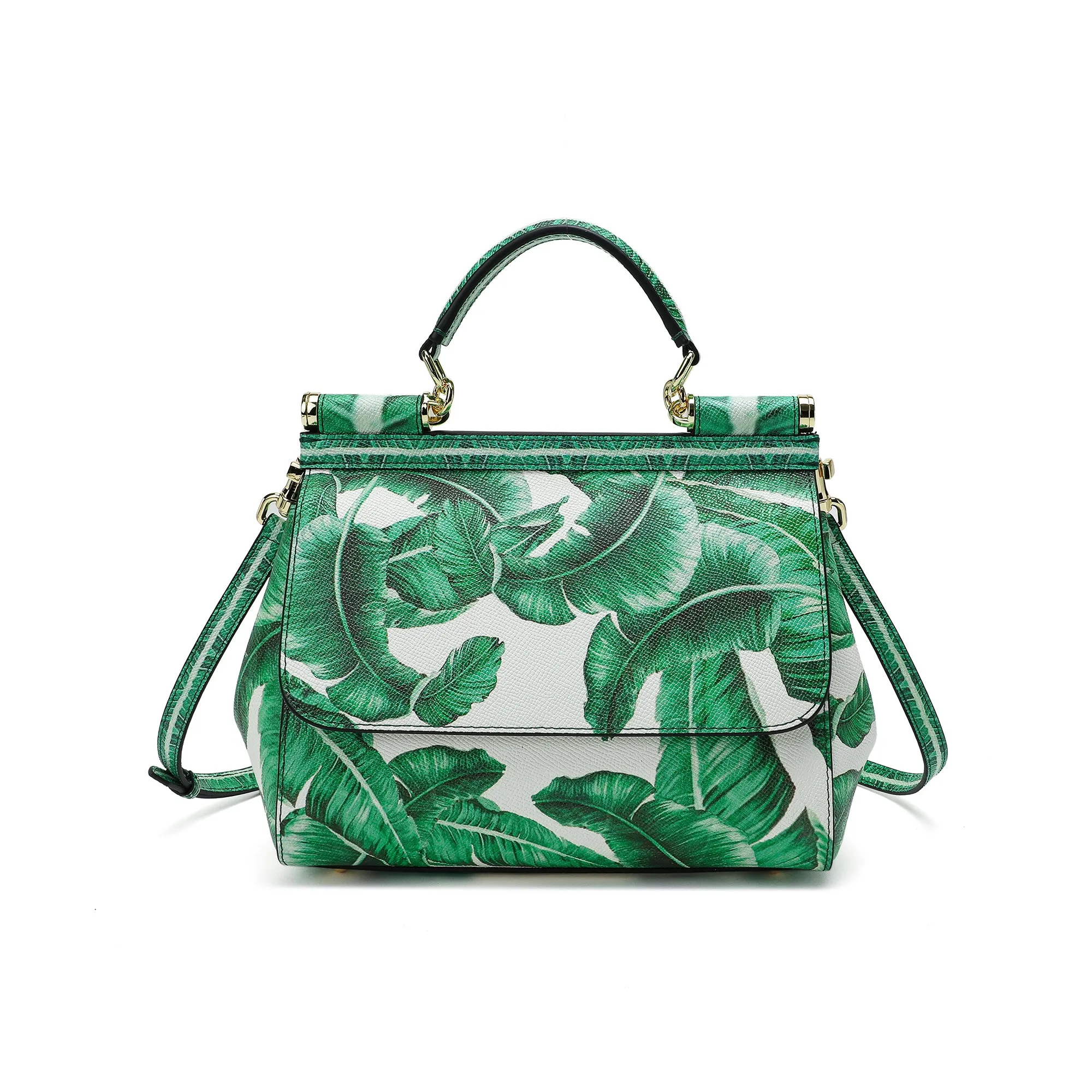 Tiffany & Fred Printed Leather Satchel/Shoulder Bag