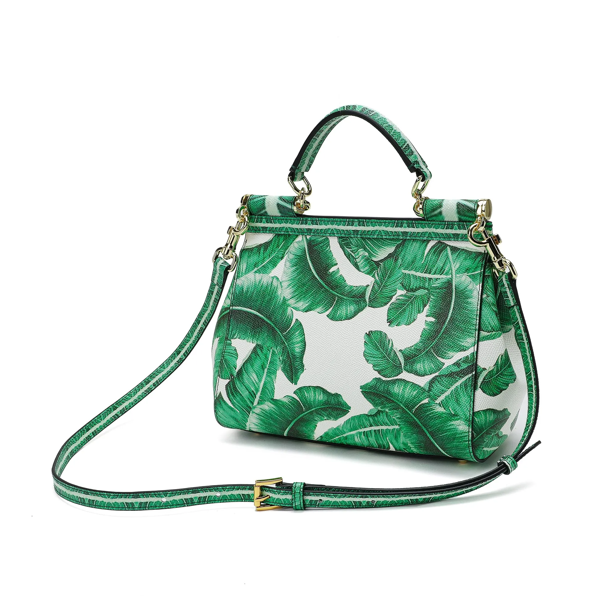 Tiffany & Fred Printed Leather Satchel/Shoulder Bag